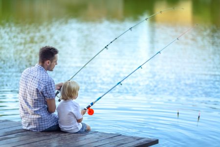 Cottonwood Cove | Father and son fishing