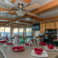 Inside a houseboat | Kitchen